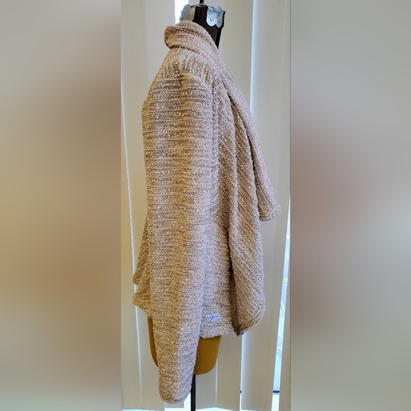 NWT ByTavi Women's Champagne Blush Asymmetrical Cardigan Sweater Sz Med - Picture 3 of 14